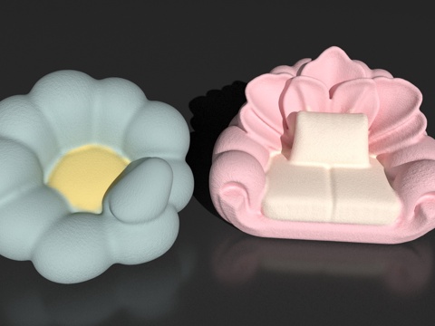  休闲沙发布艺沙发懒人沙发3d模型 