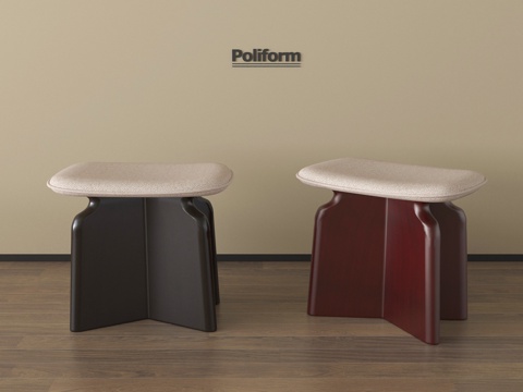 中古凳子 木凳 矮凳 换鞋凳 沙发凳su模型