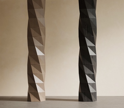 现代意式柱子 圆柱 装饰柱su模型