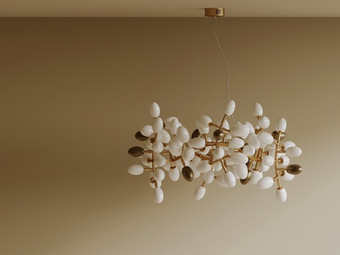 现代金属吊灯su模型