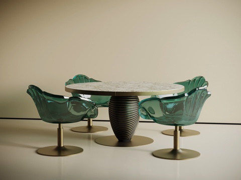 法式餐桌椅su模型