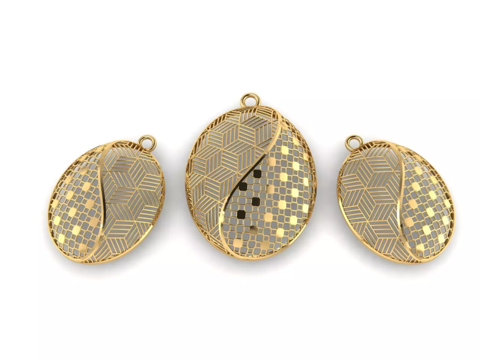  吊坠 项链 耳坠 饰品3d模型 