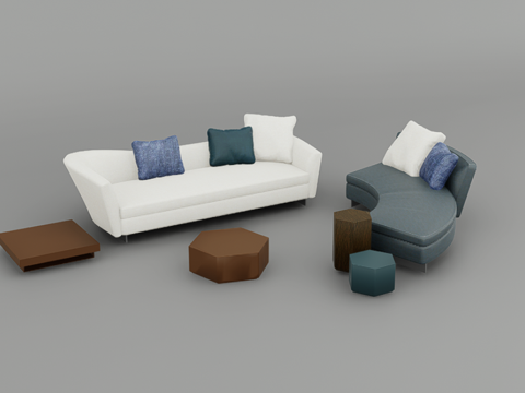 沙发组合su模型