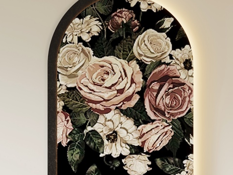 法式复古挂画 装饰画su模型