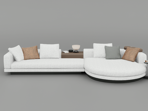 沙发组合su模型