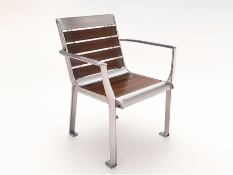 长板凳 椅子 公园长椅su模型