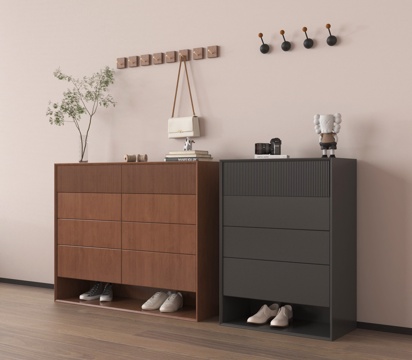 中古玄关柜 鞋柜 矮柜su模型