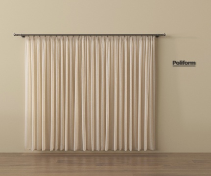 现代窗帘 纱帘 褶帘su模型