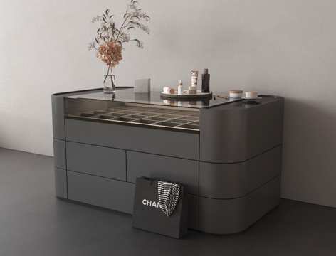 现代其他柜子 衣帽间岛台 边柜 首饰柜su模型