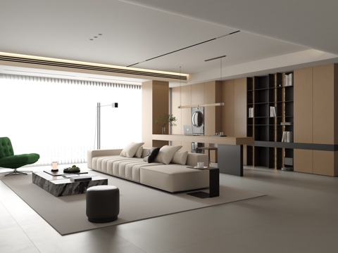 现代客厅su模型