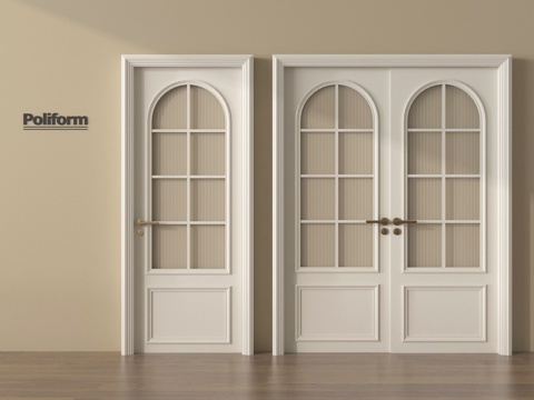 法式双开门 单开门 卧室门 玻璃门 厨卫门su模型