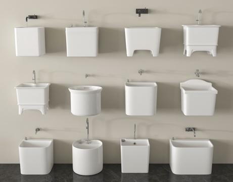 拖把池 拖布池 墩布池su模型