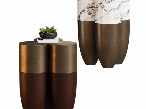 现代轻奢角几边几su模型