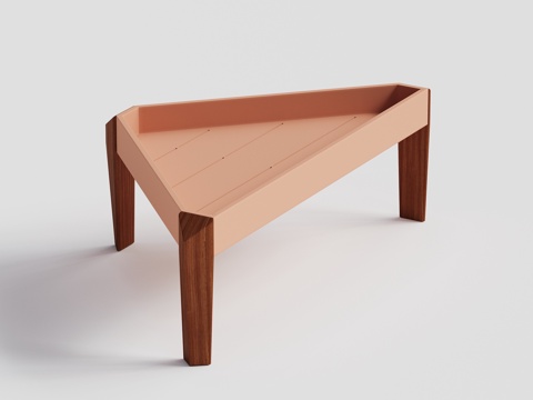 DEDON - 现代户外茶几 三角几 边几 储物几su模型