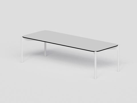 DEDON - 现代户外桌 八人长桌 金属桌su模型