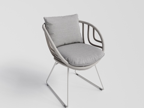 DEDON - 现代户外椅 单人椅 藤编椅 餐椅su模型