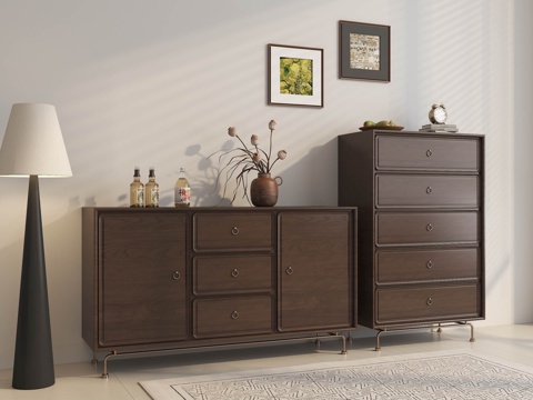 美式边柜玄关柜 法式边柜玄关柜 意式边柜 玄关柜 餐边柜 中su模型