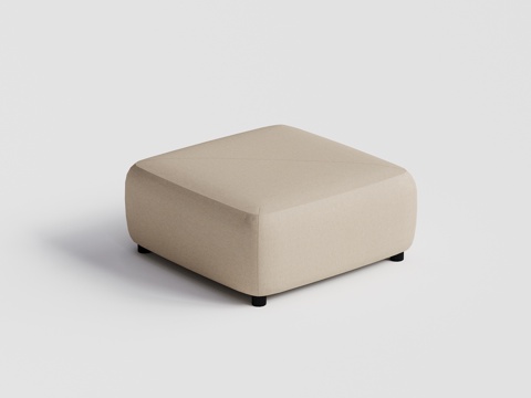 DEDON - 现代户外沙发 无靠背沙发 茶几 侧边几 坐凳su模型