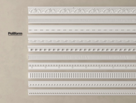 法式雕花石膏线 复古线条 角线 顶角线su模型