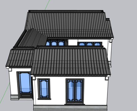 中式古建筑模型su模型