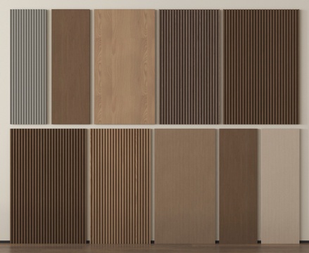 现代护墙板  木饰面护墙板 墙饰板su模型