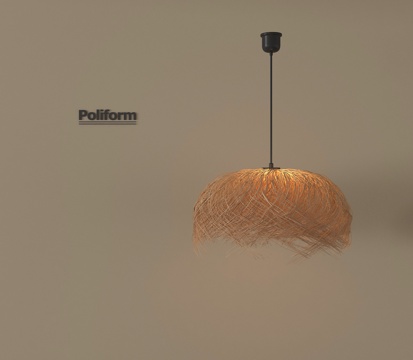  侘寂中古风吊灯 竹编吊灯 装饰吊灯3d模型 