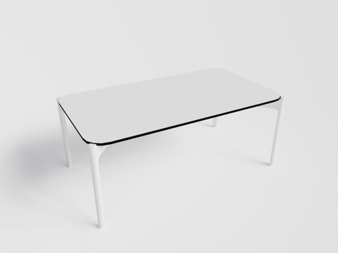 DEDON - 现代户外桌 长桌 金属桌su模型