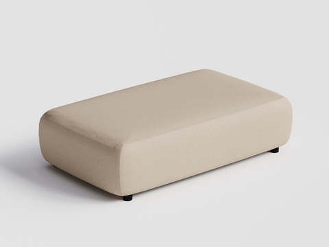 DEDON - 现代户外沙发 无靠背沙发 茶几 侧边几 坐凳su模型