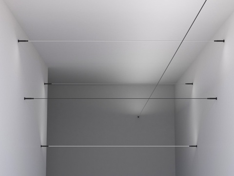 现代钢带灯su模型