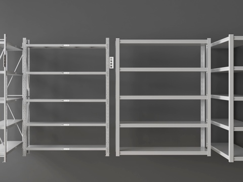 现代货架 置物架 快递架su模型