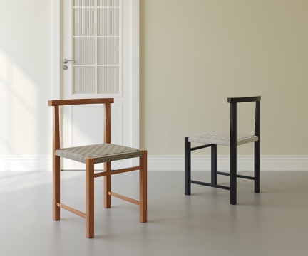 侘寂中古单椅su模型