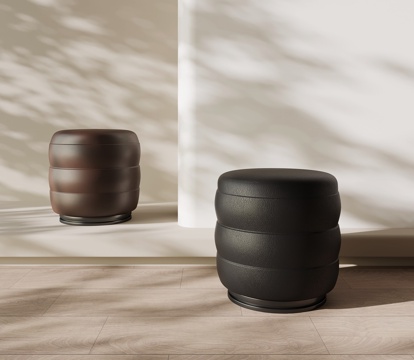 现代意式凳子 皮凳 沙发凳 梳妆凳 换鞋凳su模型