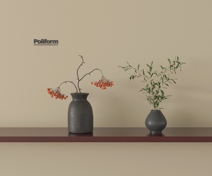 中古花瓶花艺 陶瓷花瓶 花艺摆件su模型