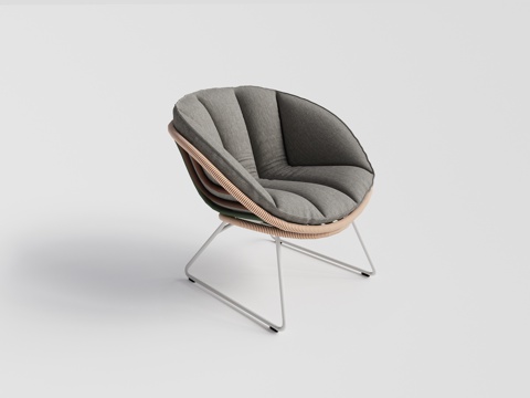 DEDON - 现代户外椅 休闲椅 藤编椅 单人椅su模型