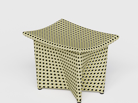 DEDON - 现代户外椅凳 藤编脚踏su模型