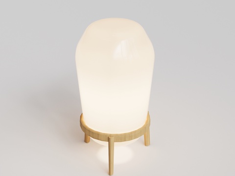 DEDON - 现代户外灯 落地灯 氛围灯 柚木架子灯su模型