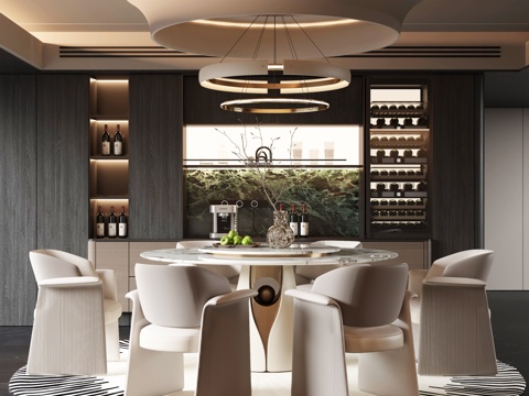  意式餐厅3d模型 