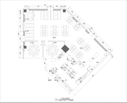 烧烤店装修施工图cad施工图