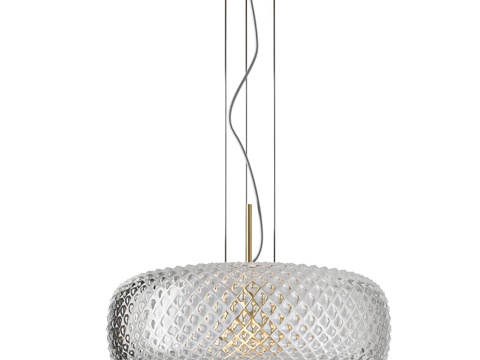  现代轻奢玻璃装饰吊灯3d模型 