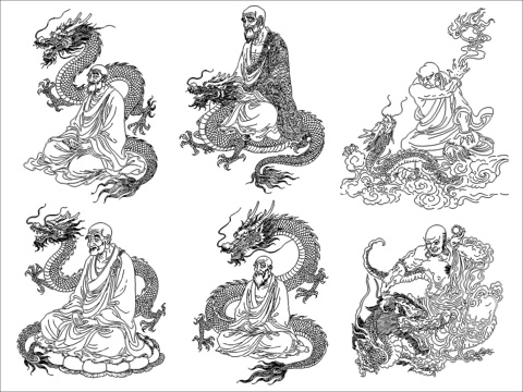 降龙罗汉cad施工图