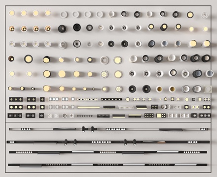 现代筒灯射灯 嵌入式筒灯射灯 明装筒灯 轨道式筒灯射灯 磁吸su模型