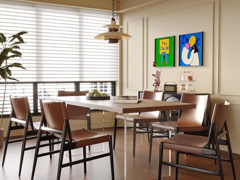 现代餐厅su模型