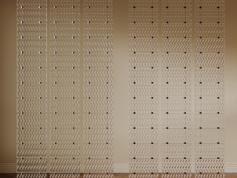 现代玻璃隔断su模型