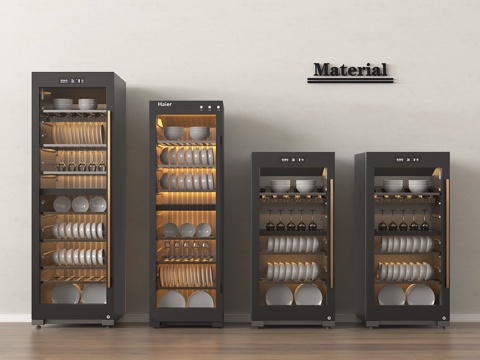 现代消毒柜 碗筷柜 消毒柜su模型