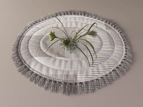 现代地毯 侘寂风地毯 圆形地毯 客厅地毯 奶油风地毯 中古风su模型