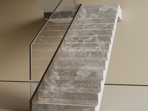 现代楼梯su模型