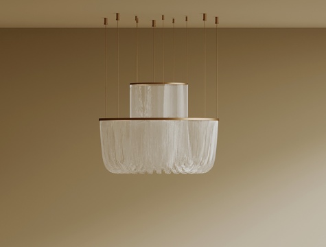 现代水晶吊灯su模型