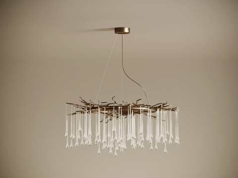 法式吊灯su模型