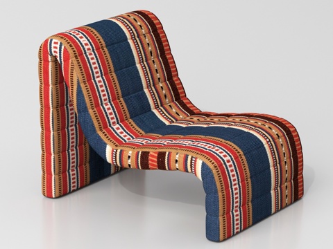  现代懒人沙发 布艺沙发 单人沙发3d模型 