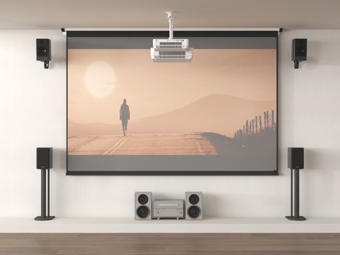 投影幕布 数码器材 投影仪 投影设备su模型